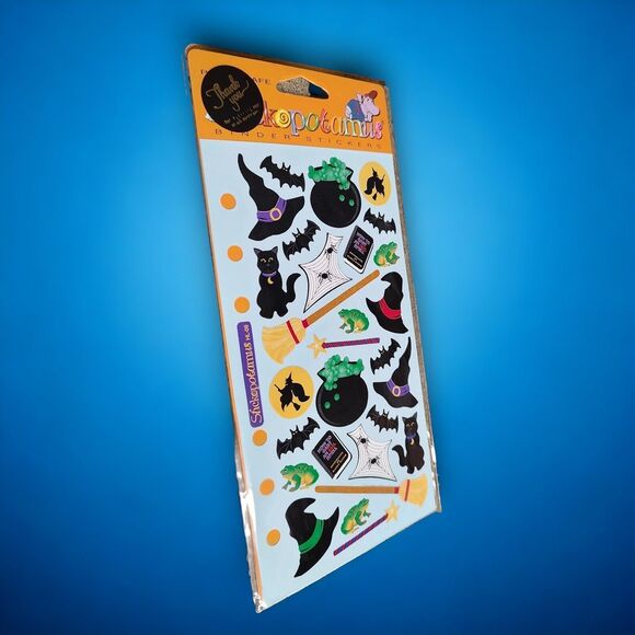 Sealed Vintage Stickopotamus Halloween Stickers Witches Brew & Spooky Owl Night - Picture 2 of 6